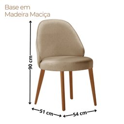 Mesa de Jantar 180cm X 80cm Madeira Tampo Laminado Orgânico com 6 Cadeiras Ester - 4