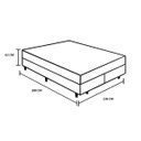 Ver imagem 5 de Cama Box Baú Casal Colchão Espuma D45 + Box Bipartido Sintético Branco Serra Negra 62x138x188