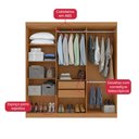 Ver imagem 5 de Guarda-Roupa Casal Easy Slim 6 Portas com Espelho Amêndoa Clean