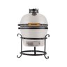 Churrasqueira Kamado Mini da Rasco Branco com Grelha em Aço Inox e Suporte. Ideal para até 3 - 1