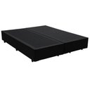 Ver imagem 2 de Cama Box Casal Colchão Espuma D33 Bordado + Box Bipartido Sintético Preto Serra Negra 55x138x188