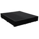 Ver imagem 2 de Cama Box Casal Colchão Espuma D33 Bordado + Box Bipartido Sintético Preto Serra Negra 52x138x188