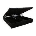 Ver imagem 2 de Cama Box Baú Casal Colchão Top Line Mola Bonnel + Box Bipartido Suede Preto Serra Negra 66x138x188