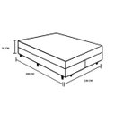 Ver imagem 5 de Cama Box Baú Casal Colchão Top Line Mola Bonnel + Box Bipartido Sintético Branco Serra Negra 66x138x