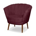 Ver imagem 4 de Poltrona Pétala Flor Decorativa Suede Bordô