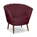 Ver imagem 1 de Poltrona Pétala Flor Decorativa Suede Bordô
