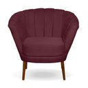 Ver imagem 5 de Poltrona Pétala Flor Decorativa Suede Bordô