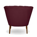 Ver imagem 2 de Poltrona Pétala Flor Decorativa Suede Bordô