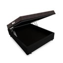 Ver imagem 1 de Cama Box Baú Casal Colchão Espuma D33 + Box Suede Preto Serra Negra 59x138x188