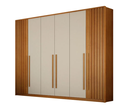 Ver imagem 1 de Guarda Roupas 6 Portas Anapolis Ripado S/pes Valverde Cinamomo/off White