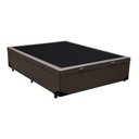 Ver imagem 3 de Cama Box Baú Casal Colchão Espuma D33 + Box Sintético Marrom Serra Negra 62x138x188