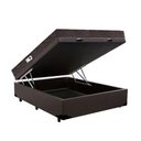 Ver imagem 1 de Cama Box Baú Casal Colchão Espuma D33 + Box Sintético Marrom Serra Negra 62x138x188