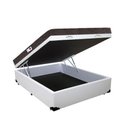 Ver imagem 1 de Cama Box Baú Casal Colchão Espuma D33 + Box Sintético Branco Serra Negra 62x138x188