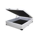 Ver imagem 2 de Cama Box Baú Casal Colchão Espuma D33 + Box Sintético Branco Serra Negra 62x138x188