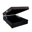 Ver imagem 1 de Cama Box Baú Casal Colchão Espuma D33 + Box Sintético Preto Serra Negra 62x138x188