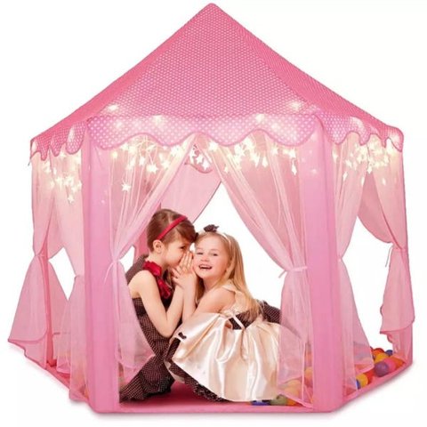 Barraca Tenda Dobrável Toda Iluminada A Pilha 140x140x135cm DM Toys