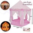 Ver imagem 2 de Barraca Tenda Dobrável Toda Iluminada A Pilha 140x140x135cm DM Toys