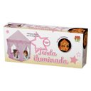 Ver imagem 4 de Barraca Tenda Dobrável Toda Iluminada A Pilha 140x140x135cm DM Toys