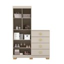 Ver imagem 4 de Cômoda Guarda-roupa Cristal 4 Gavetas 2 Portas Fendi - Vila Rica