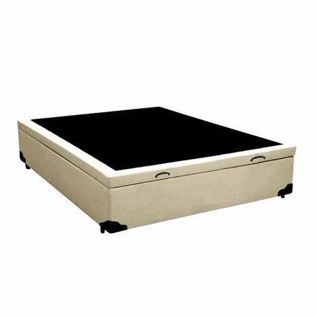 Cama Box Baú Casal Colchão Espuma D33 + Box Sintético Bege Serra Negra 59x138x188 - 3