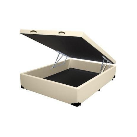 Cama Box Baú Casal Colchão Espuma D33 + Box Sintético Bege Serra Negra 59x138x188 - 2