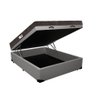 Cama Box Baú Casal Colchão Espuma D33 + Box Sintético Cinza Serra Negra 59x138x188 - 1