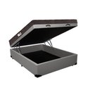 Ver imagem 1 de Cama Box Baú Casal Colchão Espuma D33 + Box Sintético Cinza Serra Negra 59x138x188