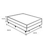 Cama Box Baú Casal Colchão Espuma D33 + Box Sintético Cinza Serra Negra 59x138x188 - 5