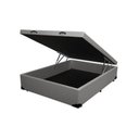 Ver imagem 2 de Cama Box Baú Casal Colchão Espuma D33 + Box Sintético Cinza Serra Negra 62x138x188