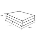 Ver imagem 4 de Cama Box Casal Colchão Espuma D33 Bordado + Box Bipartido Sintético Bege Serra Negra 58x138x188
