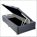 Ver imagem 3 de Cama Box Baú Solteiro Colchão Espuma D33 + Box Sintético Cinza Serra Negra 59x88x188