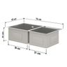 Kit Cuba Dupla Nápoles Aço Inox 304 Calha Oragnizadora Aço Inox e Torneira Milão Monocomando Goldenx - 12