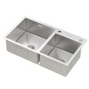 Ver imagem 2 de Kit Cuba Dupla Nápoles Aço Inox 304 Calha Oragnizadora Aço Inox e Torneira Milão Monocomando Goldenx