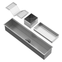 Ver imagem 7 de Kit Cuba Dupla Nápoles Aço Inox 304 Calha Oragnizadora Aço Inox e Torneira Milão Monocomando Goldenx