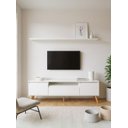 Ver imagem 1 de Rack com Prateleira 180cm Mdf Branco Dallas - On Móveis