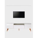 Ver mais imagens de Rack com Prateleira 180cm MDF Branco Dallas - On Móveis