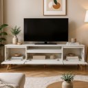 Ver imagem 4 de Rack com Prateleira 180cm MDF Branco Dallas - On Móveis