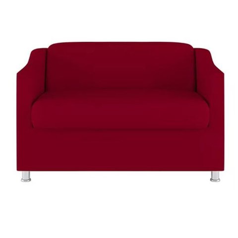 Namoradeira Decorativa Reforçada Recepção Suede Vermelho