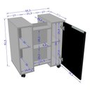 Ver imagem 4 de Gabinete de Coluna para Banheiro 01 Porta com Rodízios Pequin B02 Branco Ripado - Lyam Decor