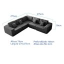 Ver imagem 3 de Kit Sofá Modular 5 Lugares Moderno Curvo Orgânico Adapt Linho