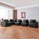 Ver imagem 7 de Kit Sofá Modular 5 Lugares Moderno Curvo Orgânico Adapt Linho