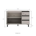 Ver imagem 3 de Balcão para Pia de Cozinha 2 Portas 3 Gavetas 120 cm Tóquio Casamia