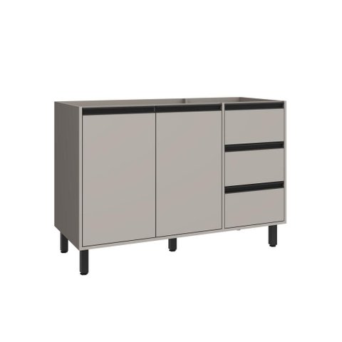 Balcão para Pia de Cozinha 2 Portas 3 Gavetas 120 cm Tóquio Casamia