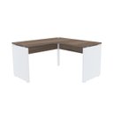 Ver imagem 1 de Mesa em L para Escritório 135x135 Pandin P25 - Walnut/Branco