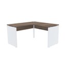 Ver imagem 1 de Mesa em L para Escritório 135x135 Pandin P25 - Walnut/Branco