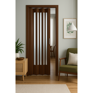 Porta Sanfonada Translucida 0,84x2,10m-imbuia