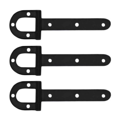 Kit 3 Dobradiças de Porteira Tipo Ferradura Pintada N04L