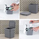 Ver imagem 2 de Lixeira Para Pia De Cozinha 4,7L E Dispenser Porta Detergente E Organizador 650ml Chumbo OU