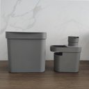 Ver imagem 6 de Lixeira Para Pia De Cozinha 4,7L E Dispenser Porta Detergente E Organizador 650ml Chumbo OU