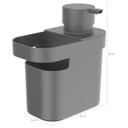 Ver imagem 3 de Lixeira Para Pia De Cozinha 4,7L E Dispenser Porta Detergente E Organizador 650ml Chumbo OU